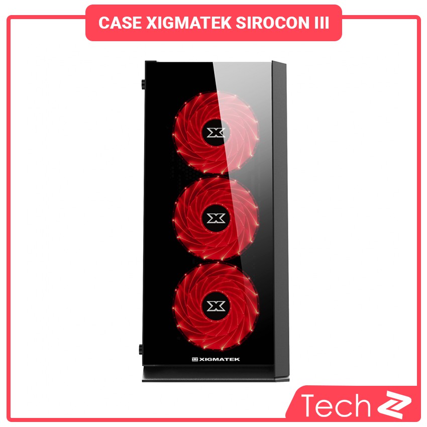 Vỏ case máy tính XIGMATEK SIROCON III 3 Fan Led Red ( ATX, Micro-ATX, ITX)