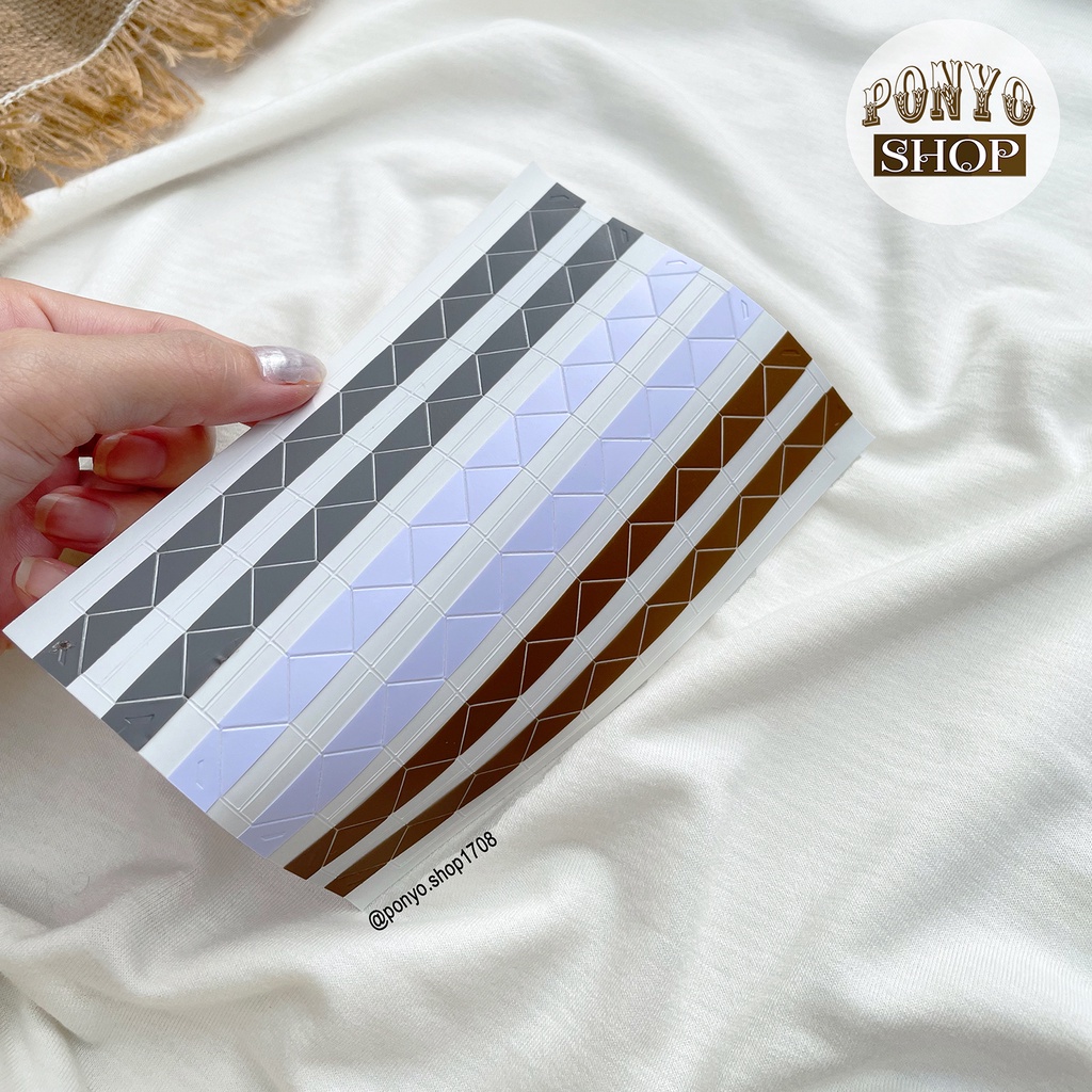 Sticker góc ảnh Gold, White, Silver trang trí Scrapbook/album ảnh