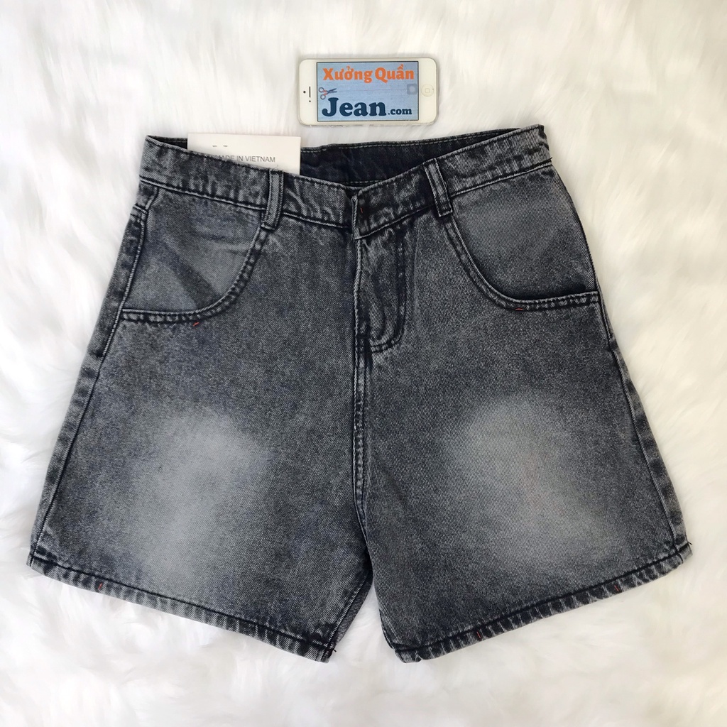 Quần Jean Ngố Nữ Ống Rộng Lưng Cao BASIC, Quần Short Jean Nữ Ống Rộng 4 Màu Phong Cách Năng Động 528 | WebRaoVat - webraovat.net.vn