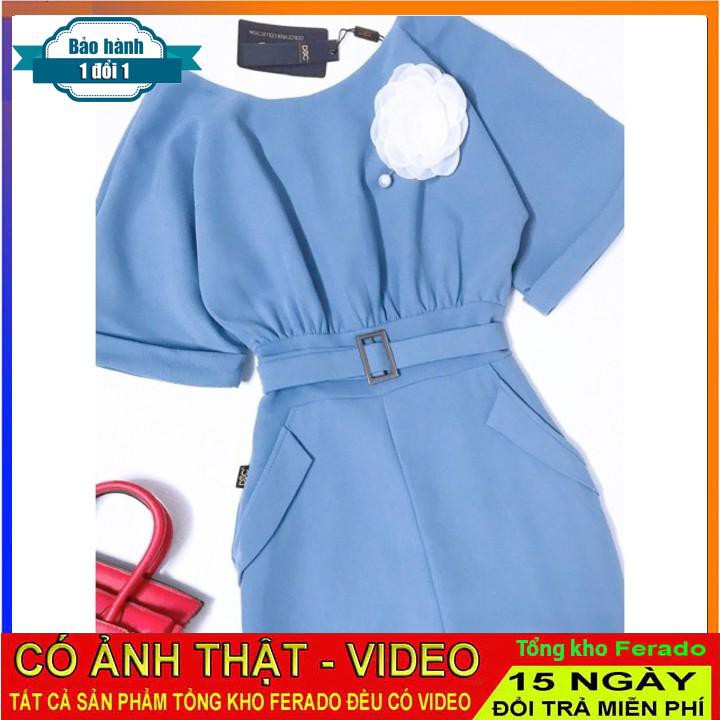 [ xả kho ] MiD Đầm xanh tôn dáng đính hoa thanh lịch V1225 Mie Design kèm ảnh thật