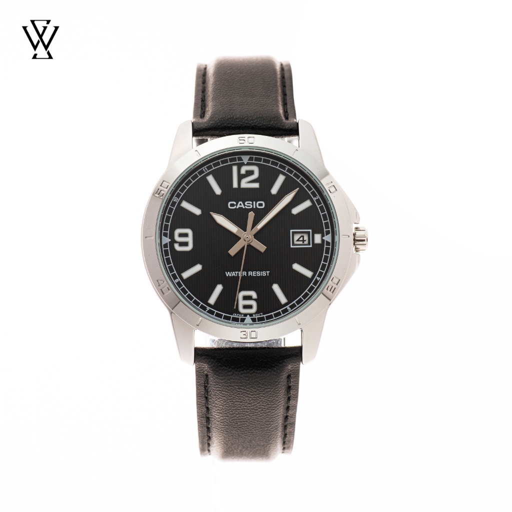 Đồng Hồ Quartz Nam Casio WATCHSTORE MTP-V004L-1BUDF Thiết Kế Kính Khoáng 41.5mm, Dây Đeo Da Và Vỏ Thép Không Gỉ