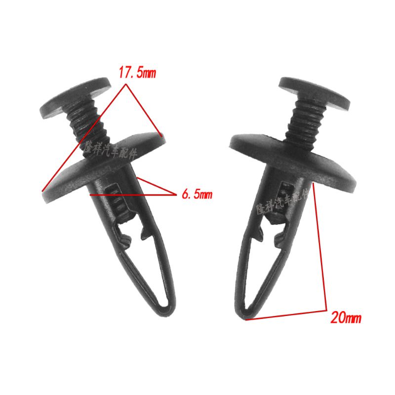 Bộ 100 Đinh Tán Nhựa Gắn Lòng Dè,Cản Bùn Trước Sau Xe Hơi Chrysler Ford Mondeo và Toyota