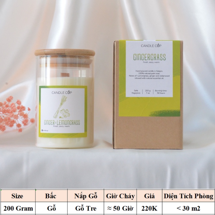 Nến Thơm khử mùi AGAYA Candle Cup - Mùi GINGERGRASS