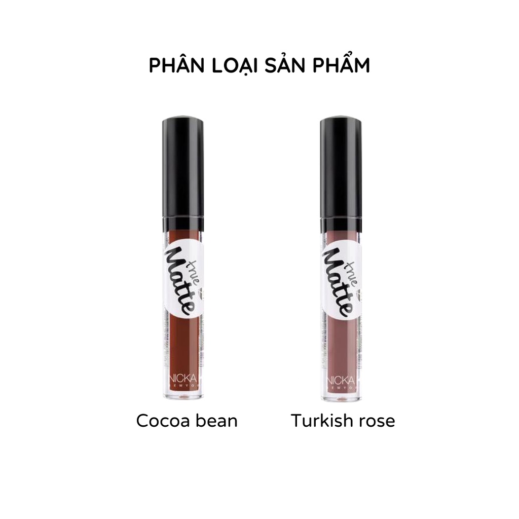 Son kem lì lâu trôi NICKA K True Matte 3.5g