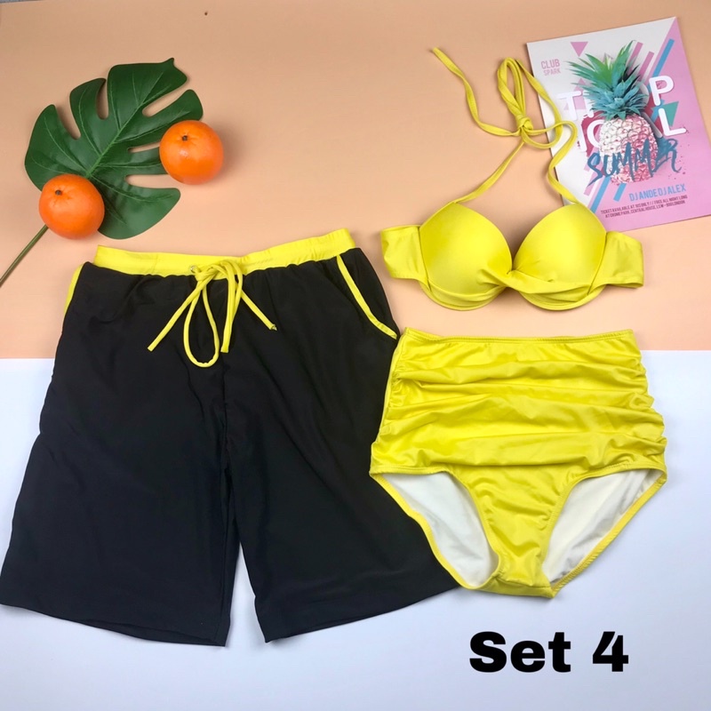 [ HÀNG CAO CẤP+ ẢNH THẬT] Quần bơi cặp nam nữ ( kèm áo)