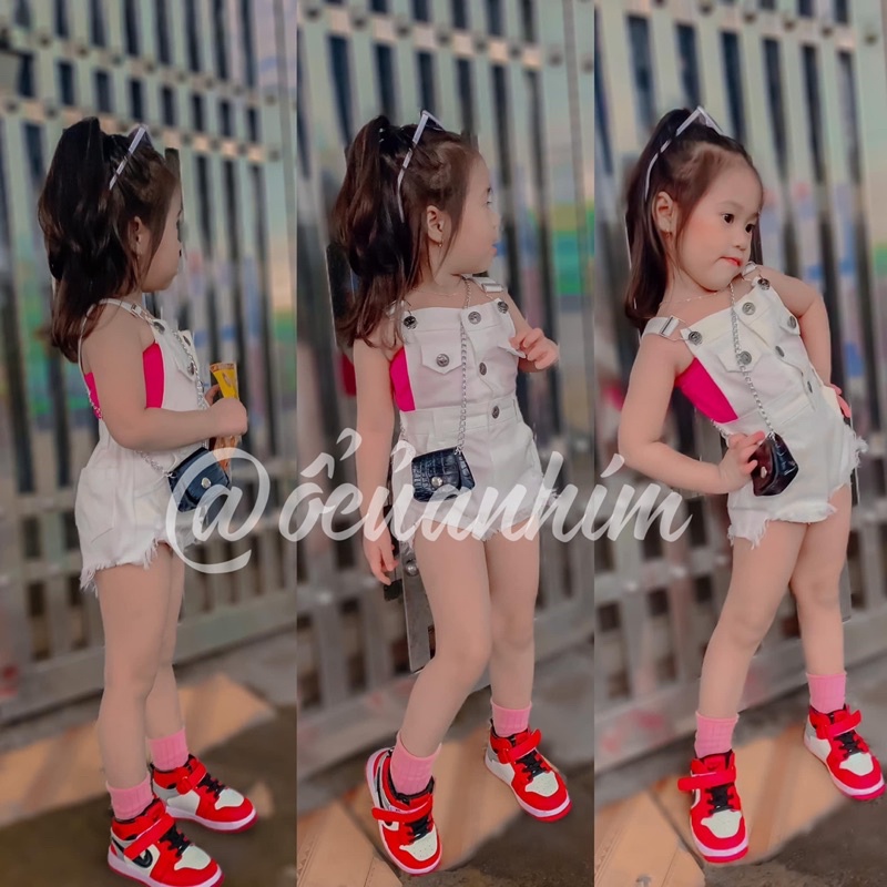 Set yếm kèm áo siêu xinh cho bé