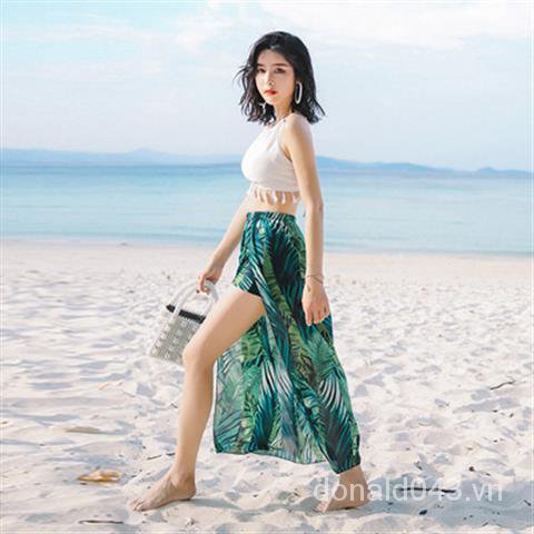 Best Friend Xin Couple Swimwear New Women's Slim Beach Holiday Hot Spring Three-Piece Skirt-Style Fresh Beach Pants