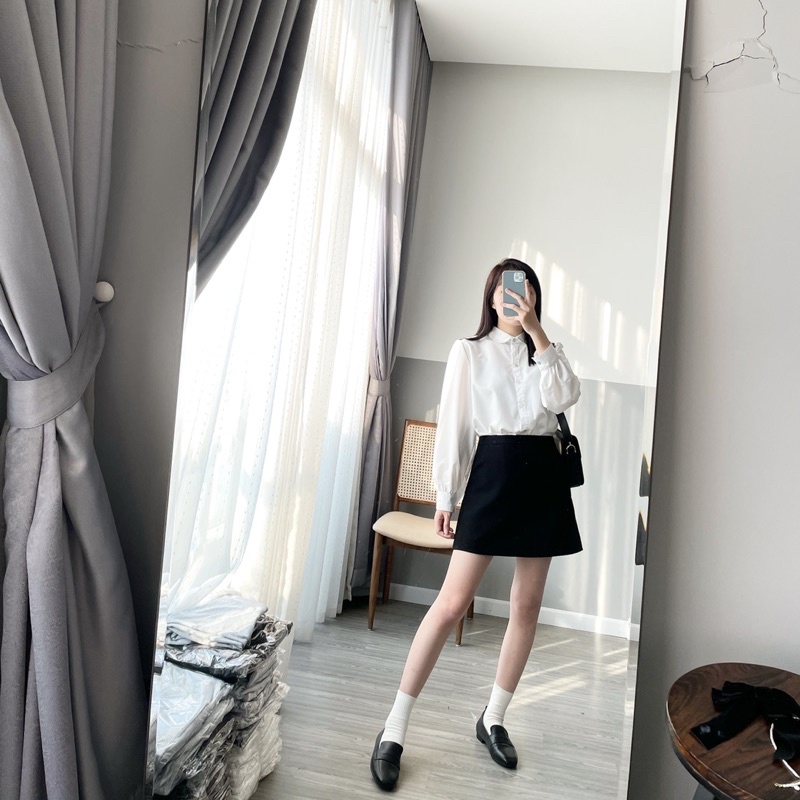 áo sm trắng cổ sen | BigBuy360 - bigbuy360.vn