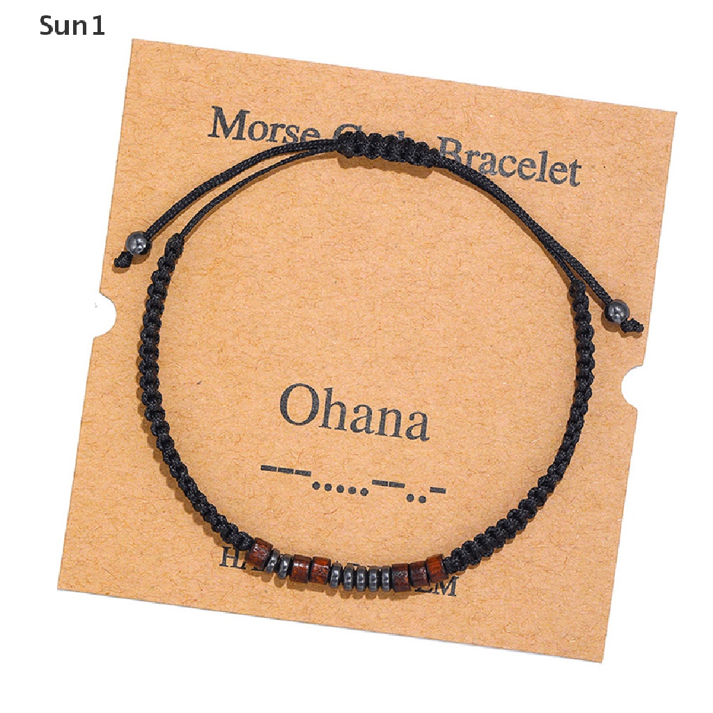 Sun1&gt; NEW Morse Code Bracelet Adjustable Bracelets On Hand Jewelry for Women Bracelet