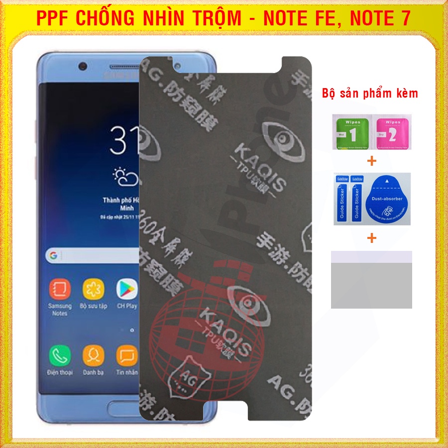 Dán dẻo PPF chống nhìn trộm cho Samsung Note Fe/ Note 7