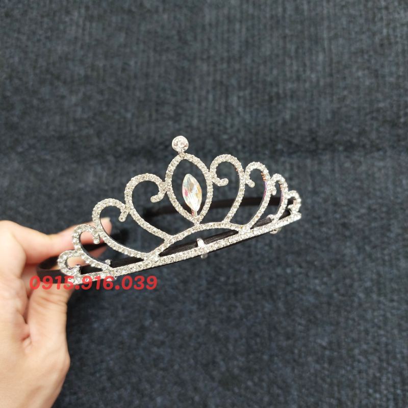 Vương miện cài tóc đính đá lấp lánh