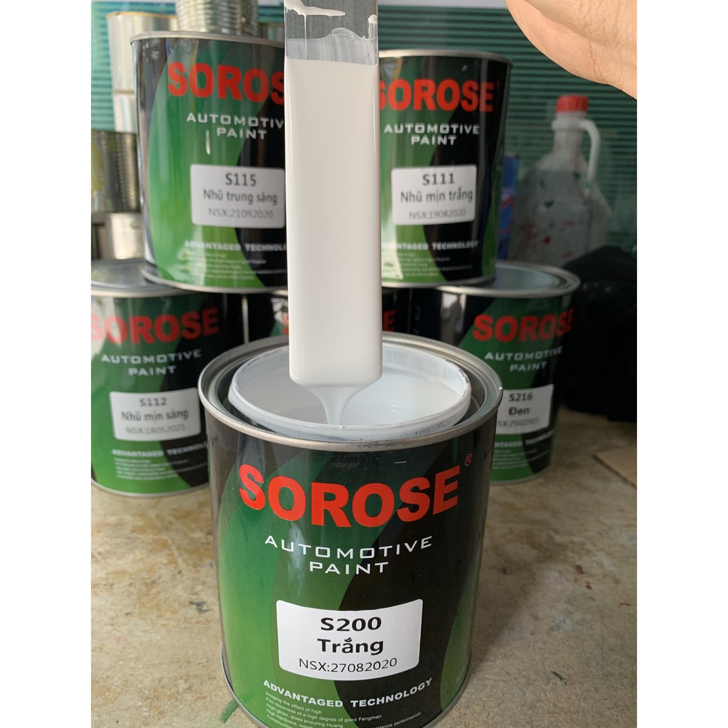 Sơn màu trắng tự bóng S200 2K SOROSE ( Sơn ô tô và xe máy)