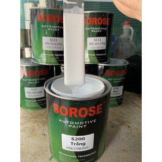  Sơn màu trắng tự bóng S200 2K SOROSE   Sơn ô tô và xe máy  