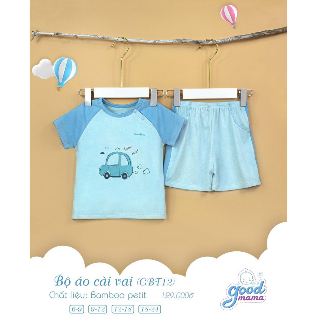 Good mama - Bộ cộc bamboo petit cho bé từ 6-9/9-12/12-18/18-24m
