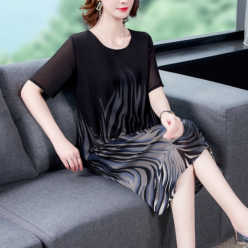 (HÀNG SẴN) Váy Đầm Dự Tiệc Thời Trang Cho Mẹ VH21 - Hàng Quảng Châu Cao Cấp