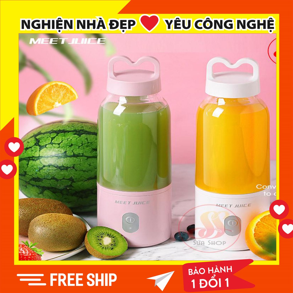 [Hàng Loại 1] Máy Xay Sinh Tố Cầm Tay Mini Meet Juice Tiện Dụng