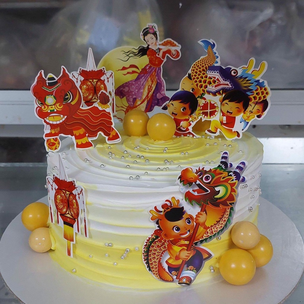 Bánh Kem Trang Trí Tết Trung Thu, Bánh Sinh Nhật Trang Trí Ngộ Nghĩn, Bánh Trung Thu, ship nội thành hà nội