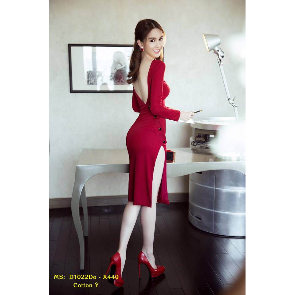 Đầm Body Thiết Kế Lưng V Đẹp Như Ngọc Trinh