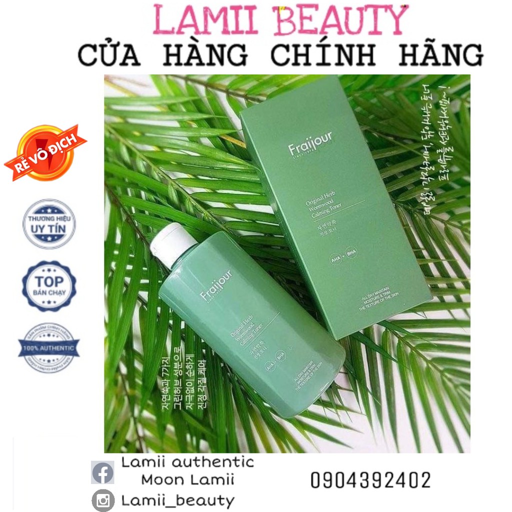 Nước cân bằng da chiết xuất thảo mộc FRAIJOUR Original Herb Wormwood Calming Toner