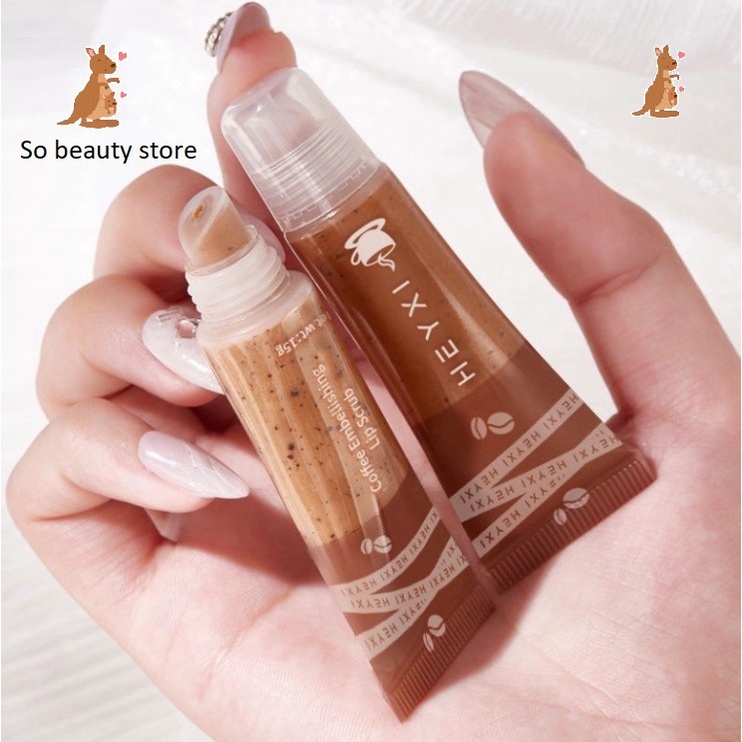 (Sỉ Siêu Rẻ) Tẩy Da Chết Môi Heyxi Café Lip Scrub Tẩy Tế Bào Chết Chiết Xuất Cà Phê Dưỡng Môi Mềm Mịn Tdcm
