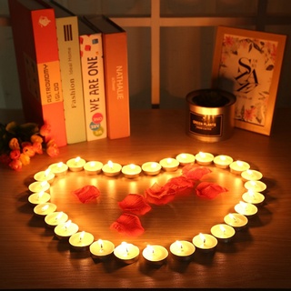 Nến tealight hộp 50 viên không mùi không khói, trang trí phòng cưới, phòng ngủ, cầu hôn