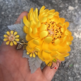 CÀI ÁO HANDMADE - Hoa cúc vàng