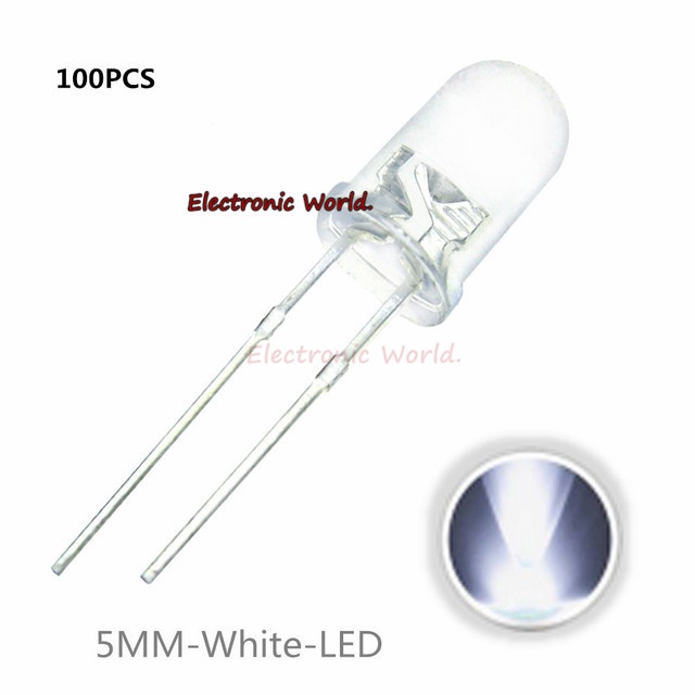 Set 100 Bóng Đèn led Điốt Phát Quang 5mm F5 Nhiều Màu Sắc Tiện Dụng