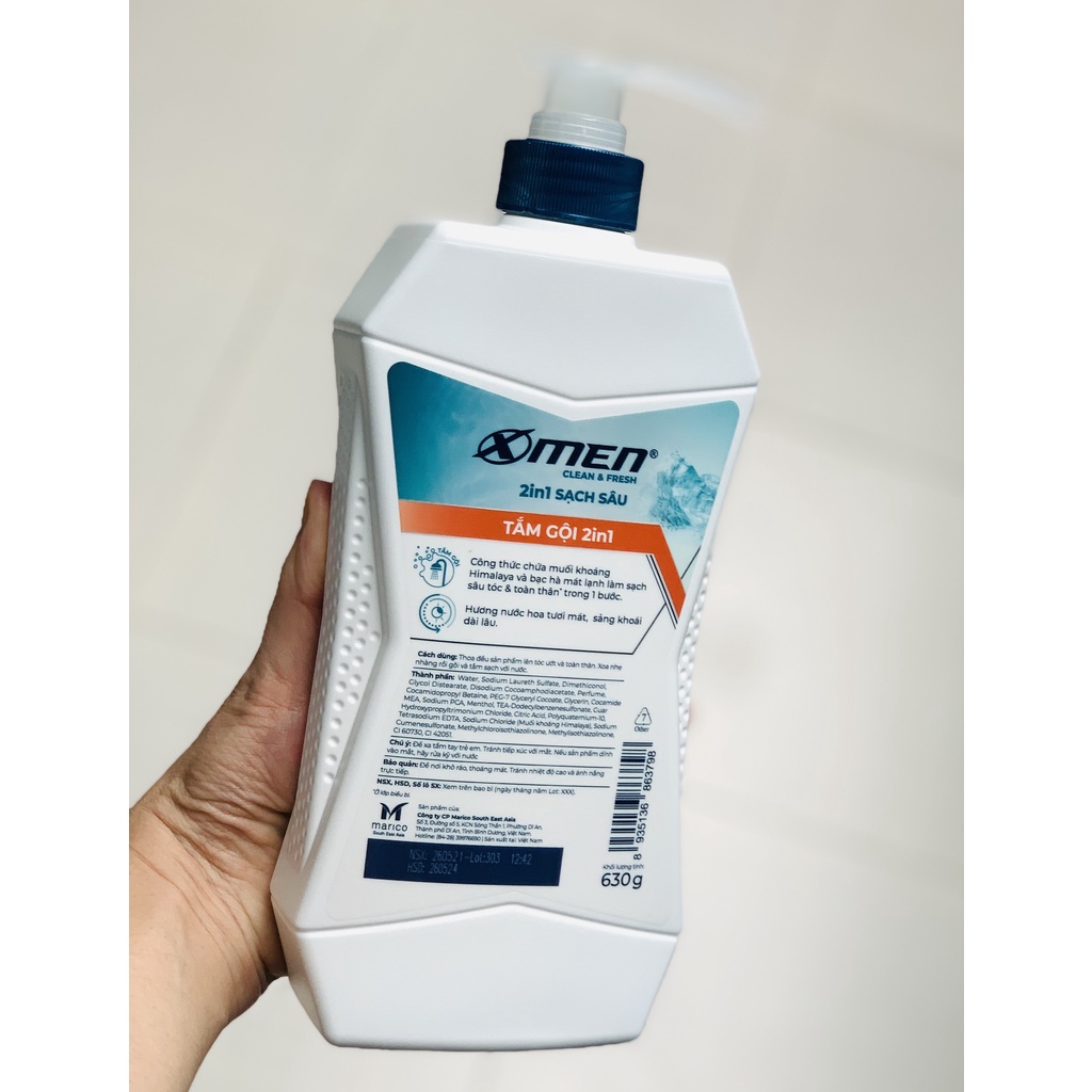 Sữa tắm, gội X-Men sạch sâu 2in1 , 650g ,630g - Có lựa chọn