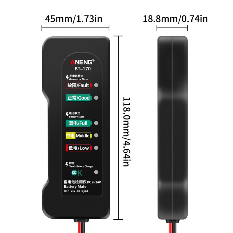 Thiết Bị Kiểm Tra Xe Hơi Có Đèn LED Báo Hiệu Kỹ Thuật Số Đa Chức Năng