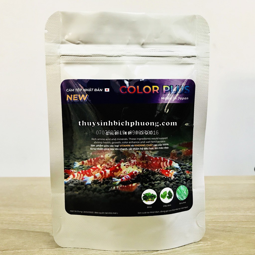 THỨC ĂN TÉP CAO CẤP NHẬT BẢN COLOR PLUS | BỔ SUNG ĐẠM LÊN MÀU CHO TÉP KIỂNG VÀ PLECO
