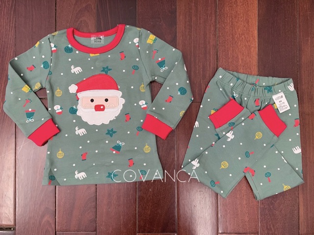 Bộ Đồ Thu Đông Ông Già Noel Xám Xanh - Mẫu mới bé trai