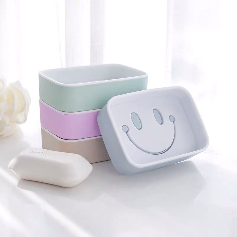 [Loại tốt] Khay Để Bánh Xà Phòng 2 Lớp Đáy Kín Hình Mặt Cười [ĐỂ TRÊN BỀ MẶT] 88217 Shop Kho Tổng Vp88
