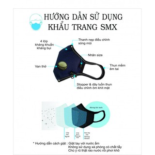 Khẩu trang SMX có van thở