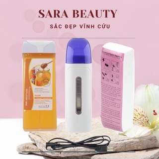 Combo máy wax lông + sáp + 100 tờ giấy wax