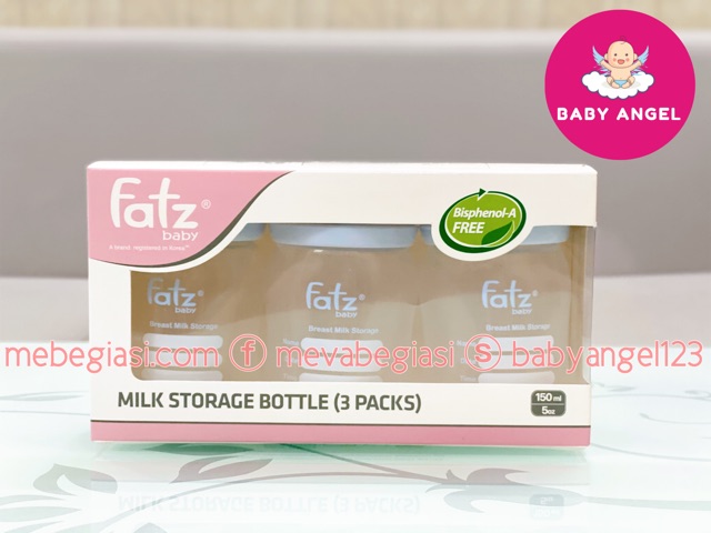 Bộ 3 bình trữ sữa 150ml Fatz Baby FB0120N