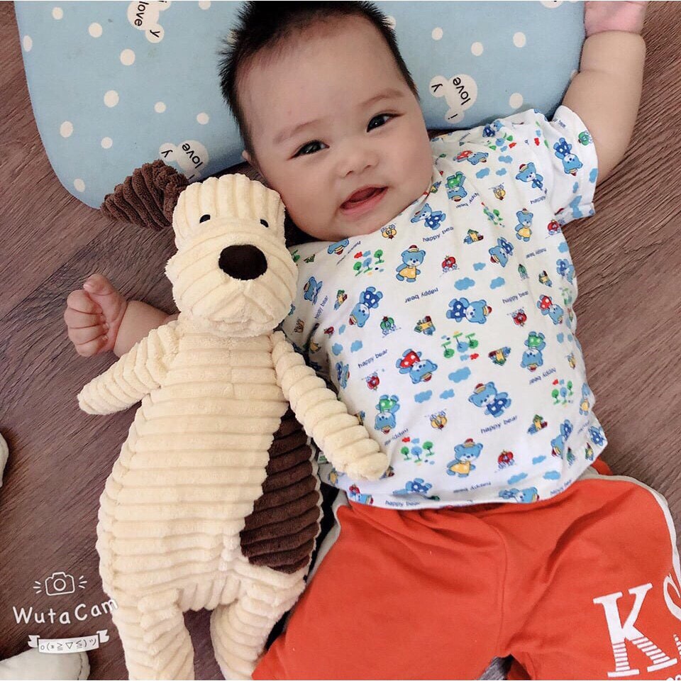 Cún bông, thú nhồi bông size 40cm, mềm mịn, không xù lông, ngộ nghĩnh đáng yêu cho bé ôm ngủ, chơi và chụp ảnh