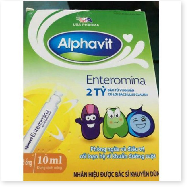 Alphavit men enteromina giúp bé hấp thu và tiêu hóa tốt hơn hộp 10ml