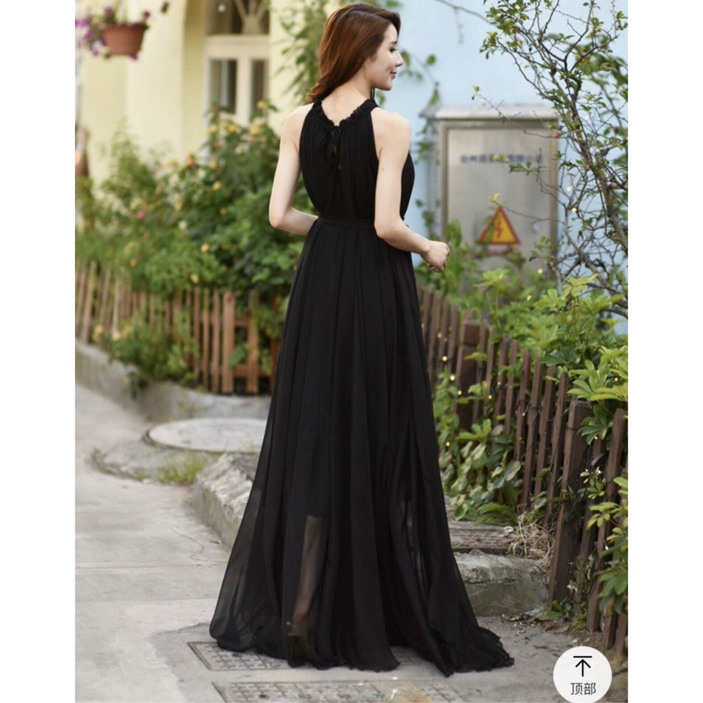 Váy Maxi Đi Biển Suông Dài Cổ Yếm - Đầm Maxi Bầu Du Lịch - Maxi Dress Dạ Hội Siêu Đẹp Siêu Sang | BigBuy360 - bigbuy360.vn