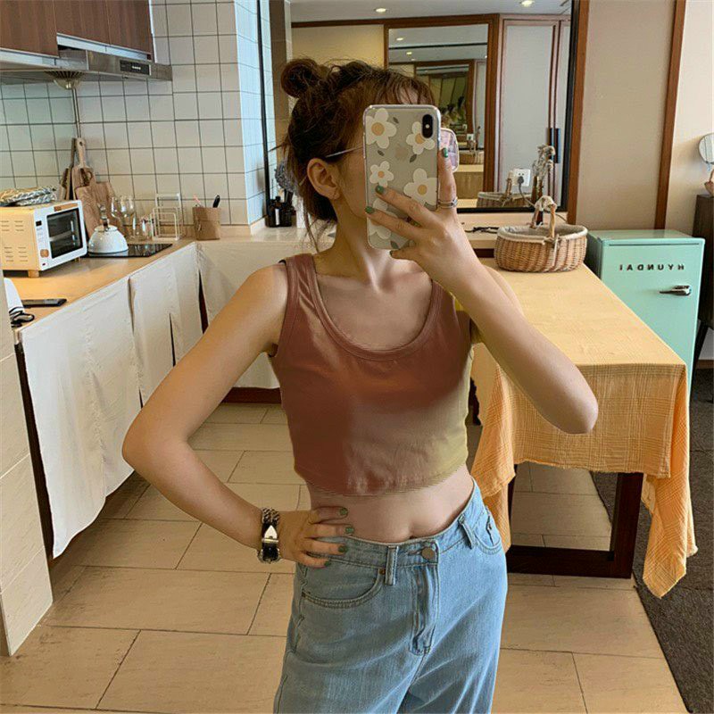 Áo ba lỗ nữ croptop siêu xinh dáng áo 3 lỗ ôm chất borip cotton dày mịn co dãn tốt, áo freesize - AT22-25