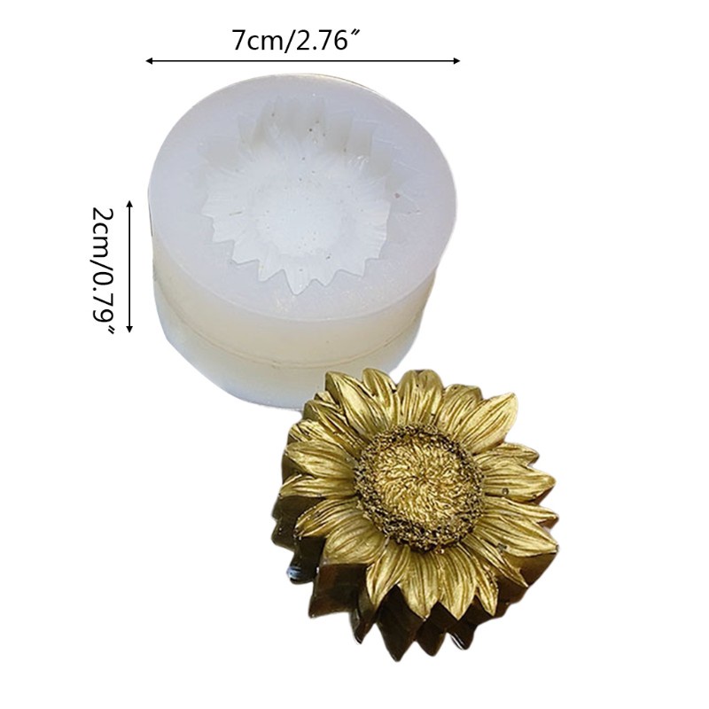 SEL Sunflower Epoxy Resin Mold Aromatherapy Plaster Silicone Mould DIY Crafts Soap Candle Handicrafts Decorations Tools