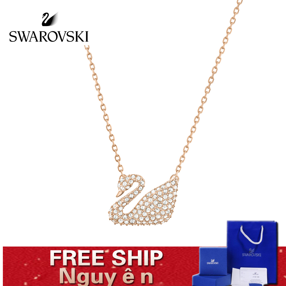 FREE SHIP Dây Chuyền Nữ Swarovski SWAN Kết cấu pha lê mặt dây chuyền thiên nga cổ điển Necklace Crystal FASHION cá tính Trang sức trang sức đeo THỜI TRANG