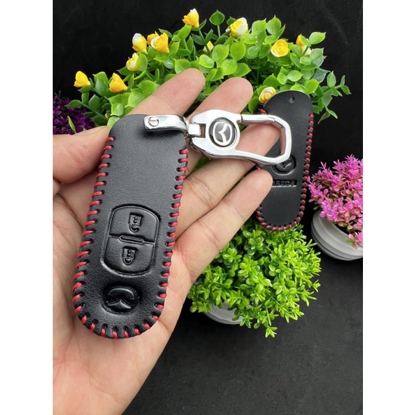 Bao da chìa khoá 2 Nút thông minh dành cho Mazda2, Mazda3, Mazda6 đời 2016-2019