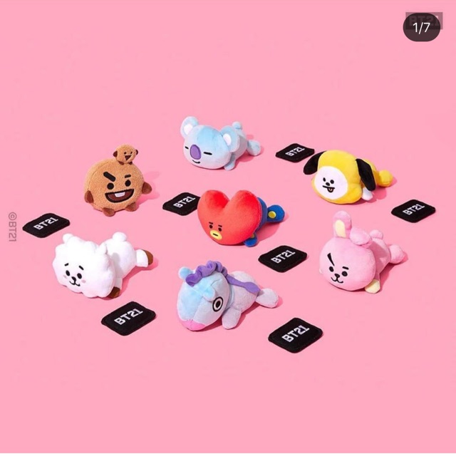 Gấu bông | Magnet Lying BT21 Official