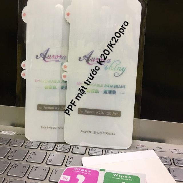 SIÊU HOT] DÁN PPF CHỐNG VÂN TAY CHO K20/K20 PRO (mặt trước)