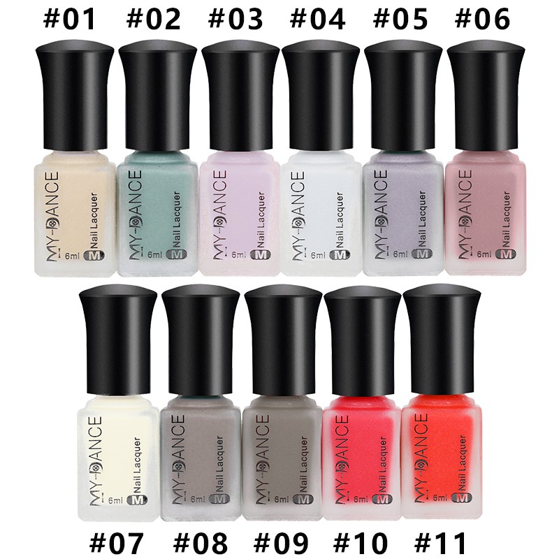 Sơn móng tay dạng nhám hiệu ứng satin không độc hại dung tích 6ml (1-19) MYDANCE