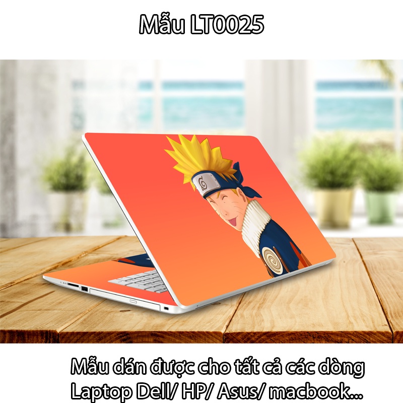 Miếng Dán Laptop - Mẫu LT025 hình Naruto cute - Dán cho Dell, Hp, Asus, Lenovo, Acer, MSI, Surface,Vaio, Macbook