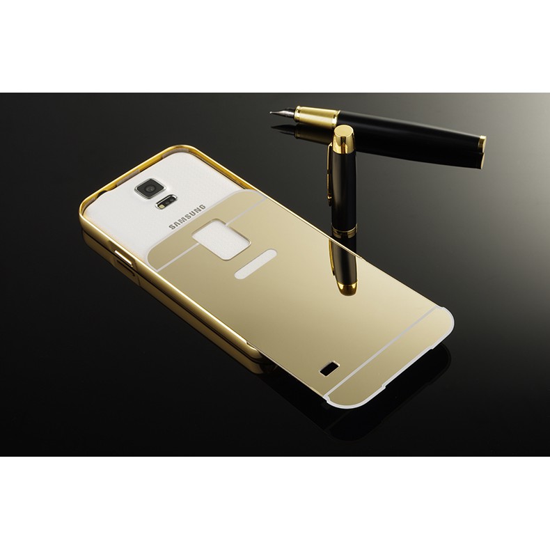 Ốp lưng tráng gương Samsung Galaxy S5 viền kim loại
