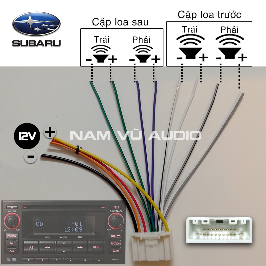 Dây cáp - Jack âm thanh cho đầu CD ô tô SUBARU