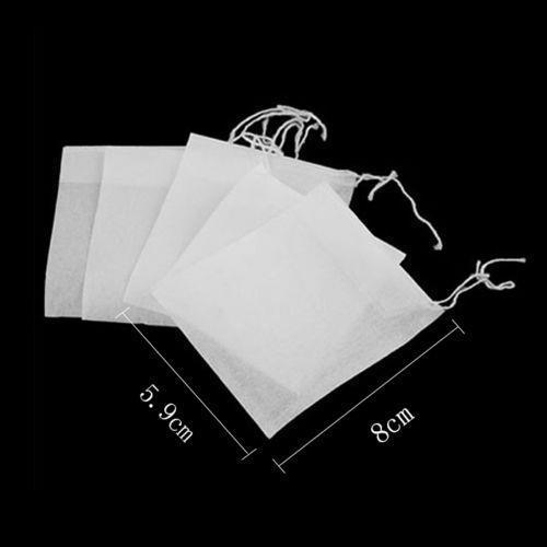 Set 100 Túi Lọc Trà Bằng Vải Không Dệt Có Dây Rút Tiện Dụng