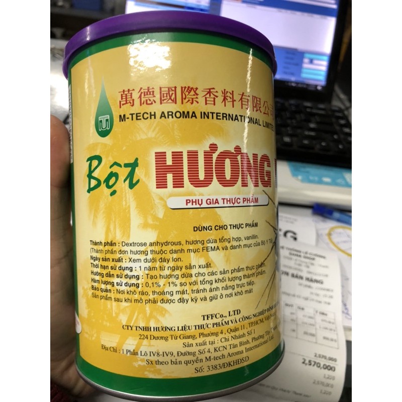 Bột hương dừa ( vani hương dừa ) hộp 500g